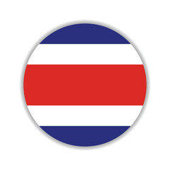 Costa Rica circle flag logo icon digital vector illustration