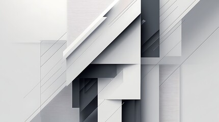 Fototapeta premium Sleek and futuristic abstract background with dynamic geometric elements, sharp angles, and transparent layers. Modern digital composition with high-tech and architectural aesthetics