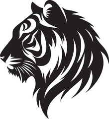 Obraz premium Stylized tiger head profile.