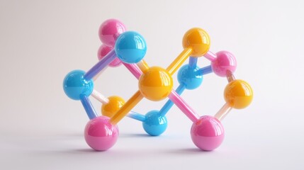 Fototapeta premium colorful molecular structure model