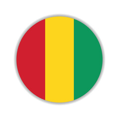 Guinea circle flag logo icon digital vector illustration