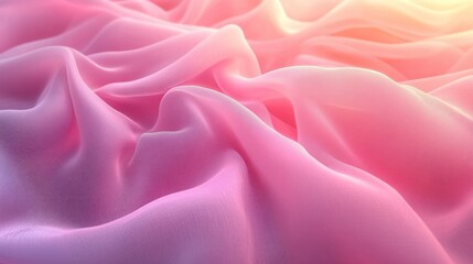 Obraz premium Pink fabric draped, sunset backdrop, texture, design