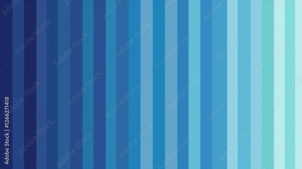 Poster blue gradient background with vertical stripes in various shades of blue, creating calming and seren