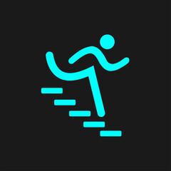 a simple icon going down the stairs or also a bankruptcy symbol