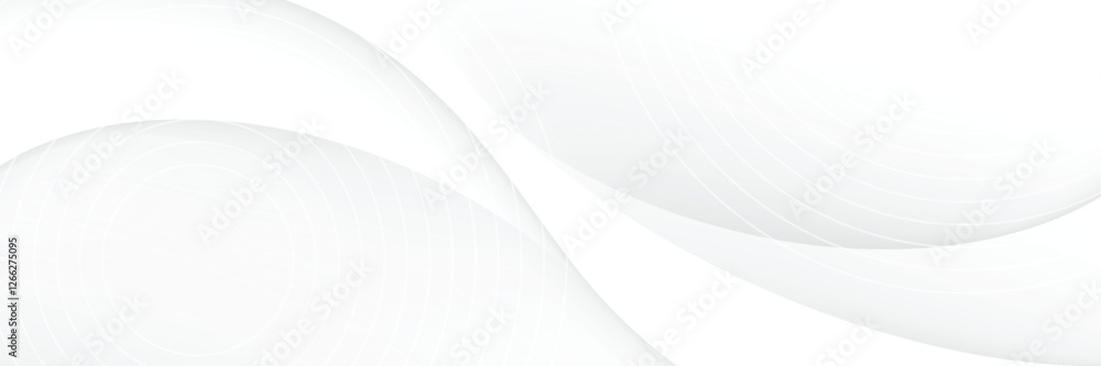 Poster vector gray line background curve element with white space for text and message design, overlapping 