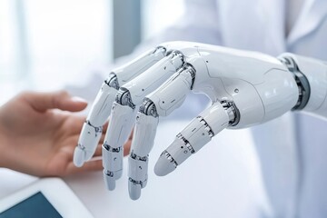 Robotic Hand Interacting with Human Hand
