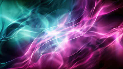 Abstract colorful light waves in blue and pink tones creating dynamic background. vibrant colors blend seamlessly, evoking sense of energy and movement
