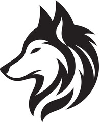 Obraz premium Stylized wolf head silhouette. (1)