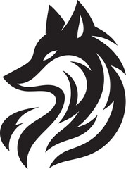 Stylized wolf head silhouette.