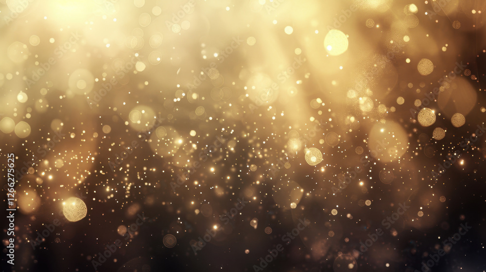 Aufkleber golden bokeh background with shimmering lights and soft focus, creating magical atmosphere. perfect 