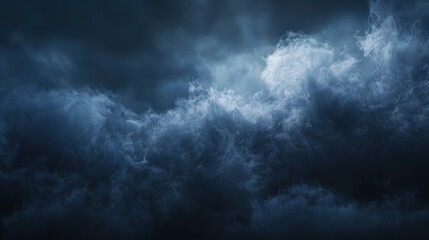 Obraz premium Dark stormy clouds swirling in dramatic sky, creating moody atmosphere