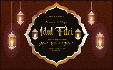 Illustration vector graphic of Marhaban ya Ramadan calligraphy. Handwritten greeting card design template