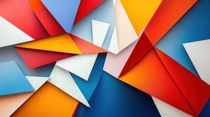 Fototapeta premium Abstract Colorful Geometric Shapes Wallpaper