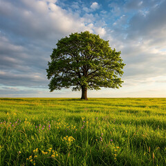 lonely tree in the field