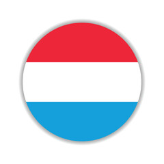 Luxembourg flag circle icon vector illustration design