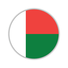 Fototapeta premium Madagascar flag circle icon vector illustration design