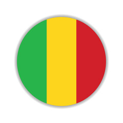 Fototapeta premium Mali flag circle icon vector illustration design