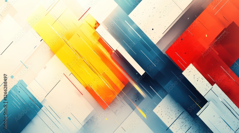 Aufkleber abstract geometric shapes dynamic motion background design