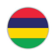 Mauritius flag circle icon vector illustration design