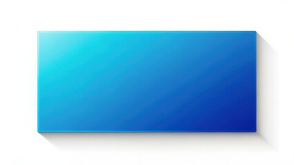 A Smooth Gradient Blue Rectangular Panel with a Subtle Shadow Effect for Digital Designs