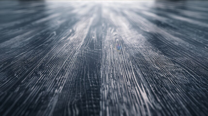 Sleek black wooden surface with textured lines and patterns, creating modern aesthetic. Ideal for backgrounds or design elements