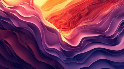 Obraz premium Abstract colorful waves create mesmerizing visual experience, showcasing vibrant gradients and smooth curves. This digital artwork evokes sense of depth and movement