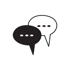 Bubble chat logo icon illustration flat
