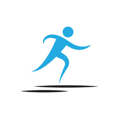 Run logo icon illustration flat