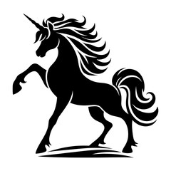 Unicorn Silhouette Standing Majestic