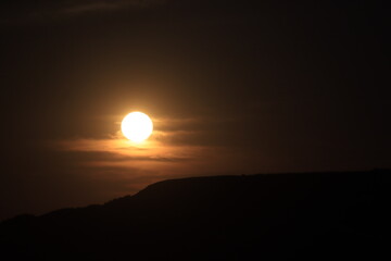 Saskatchewan Scenery -Abandoned Farm, Horses, Moon, Sky