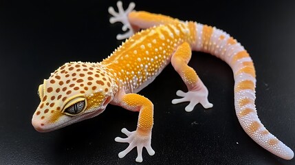 Obraz premium Stunning Orange and White Leopard Gecko
