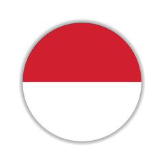 Monaco flag circle icon vector illustration