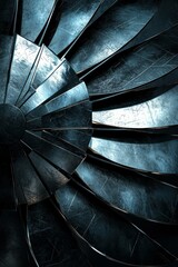 Abstract metal design. AI.