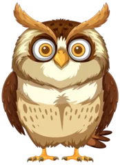Cartoon Owl with Big Eyes