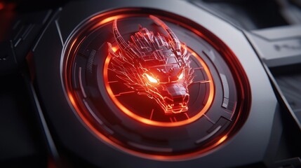 Glowing Dragon Emblem, Tech Background