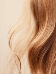 Naklejka premium Comparison of healthy smooth hair strands and brittle damaged ones highlighting hair health differences. Generative AI