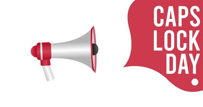 capslock day motion video, ideal for capslock day celebration