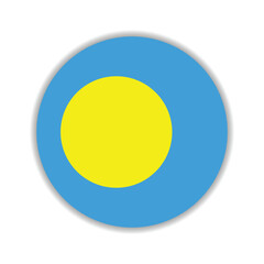 Palau flag circle icon vector illustration