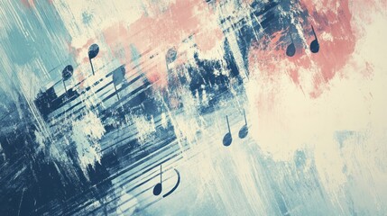 Obraz premium Abstract music notes paint texture design