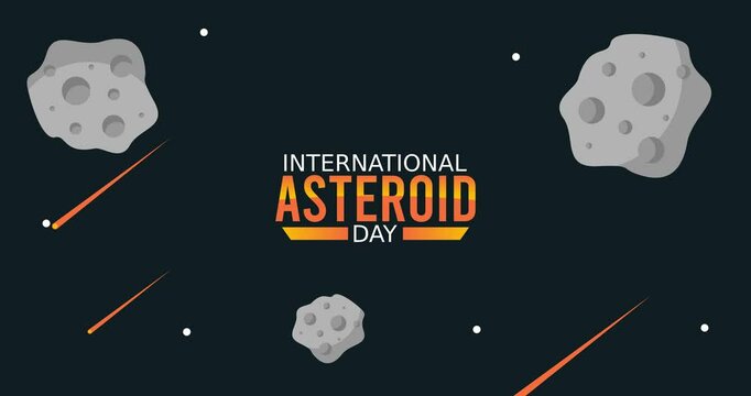 International asteroid day motion video, ideal for International asteroid day celebration