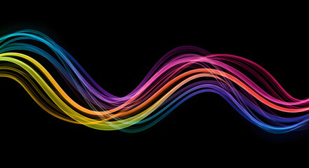 Vibrant Multicolor Wavy Lines Background