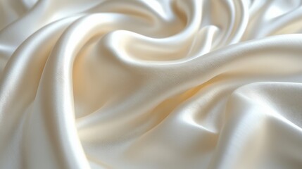 Obraz premium Luxurious Golden Silk Fabric Draped Elegantly for Weddings, Perfect for Celebrating Love and Beauty in Romantic Settings