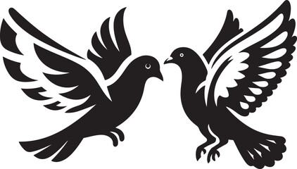 Bird - minimalist and flat logo vector image