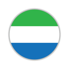 Sierra Leone flag circle icon vector illustration design