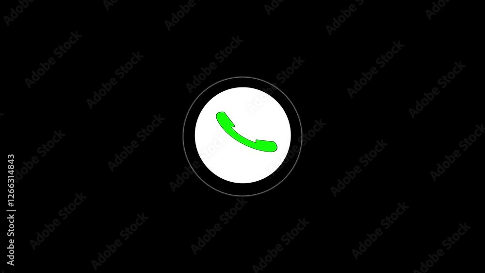 Poster accept and decline option . call phone icon you receive the message animated background. phone ring 