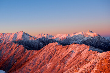 燕岳から見た表銀座[長野県]