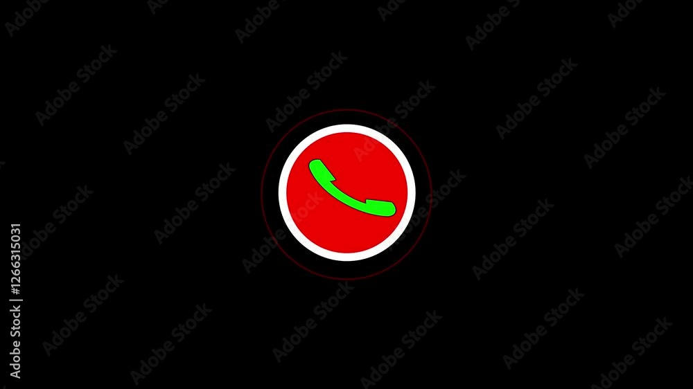 Poster accept and decline option . call phone icon you receive the message animated background. phone ring 