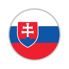 Obraz premium Slovakia flag circle icon vector illustration design