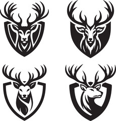  Tribal deer head vector image