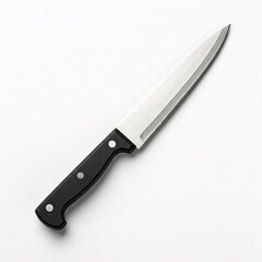 Kitchen knife isolated on a white background front view